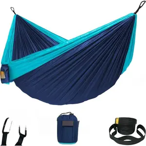 Camping Hammock – 500lbs Portable Hammock with Tree Straps - Travel, Backpacking, Hiking, Outdoors Camping Gear - Single or Double