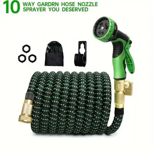 Expandable Garden Hose 100FT – Magic Flexible High Pressure Kink-Free Water Hose, 10-Function Nozzle for Lawn, Plants, Washing watering