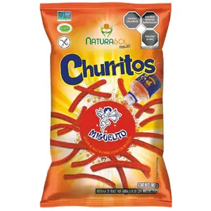 Churritos Chips with Miguelito 600 g Crispy Snack with Sweet, Sour, and Spicy Flavors Crunchy