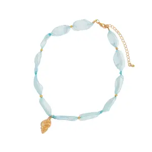 Feminine Sea Creature Jewelry Starfish And Translucent Fabric Clavicle Chain