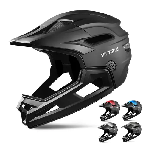 VICTGOAL Adult Detachable Mountain Bike Full Face Helmet, Men's Bicycle Head Protection, Off-Road MTB Safety Gear, Mbx Bmx Helmets, Motocross Helmet, Riding Helmet, Protective Gear