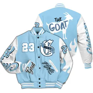 Legend Blue Edition Varsity Jacket, Air Flight Graphic Bomber, Fresh All-Over Print Urban Layer for Trendy Streetwear Lovers