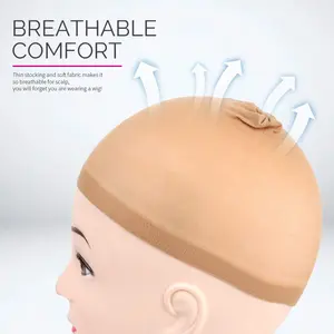 1Pcs Transparent HD Wig Cap for Women Lace Front,Breathable Thin Stocking Wig Cap for Women, Invisible Thin Nylon Cap