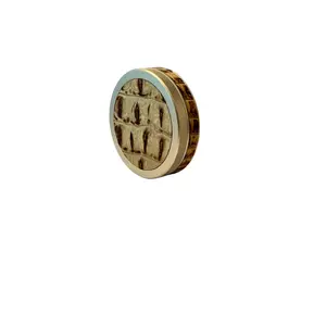 Silver on White Embossed Croc Ruk Can Slim | EDC Storage Can | Airtight Seal for Freshness | 100% Genuine Leather Top & Band | Anodized Aluminum Tin Can