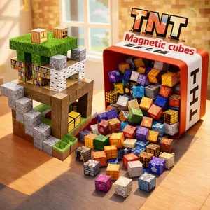 Magnetic Blocks - 250pcs Magnetic Building Blocks(Random Block) Storage Box Children's Day Gift MiniEducational Toys For Boys 4-12Years Boys Girls BirthdayGift