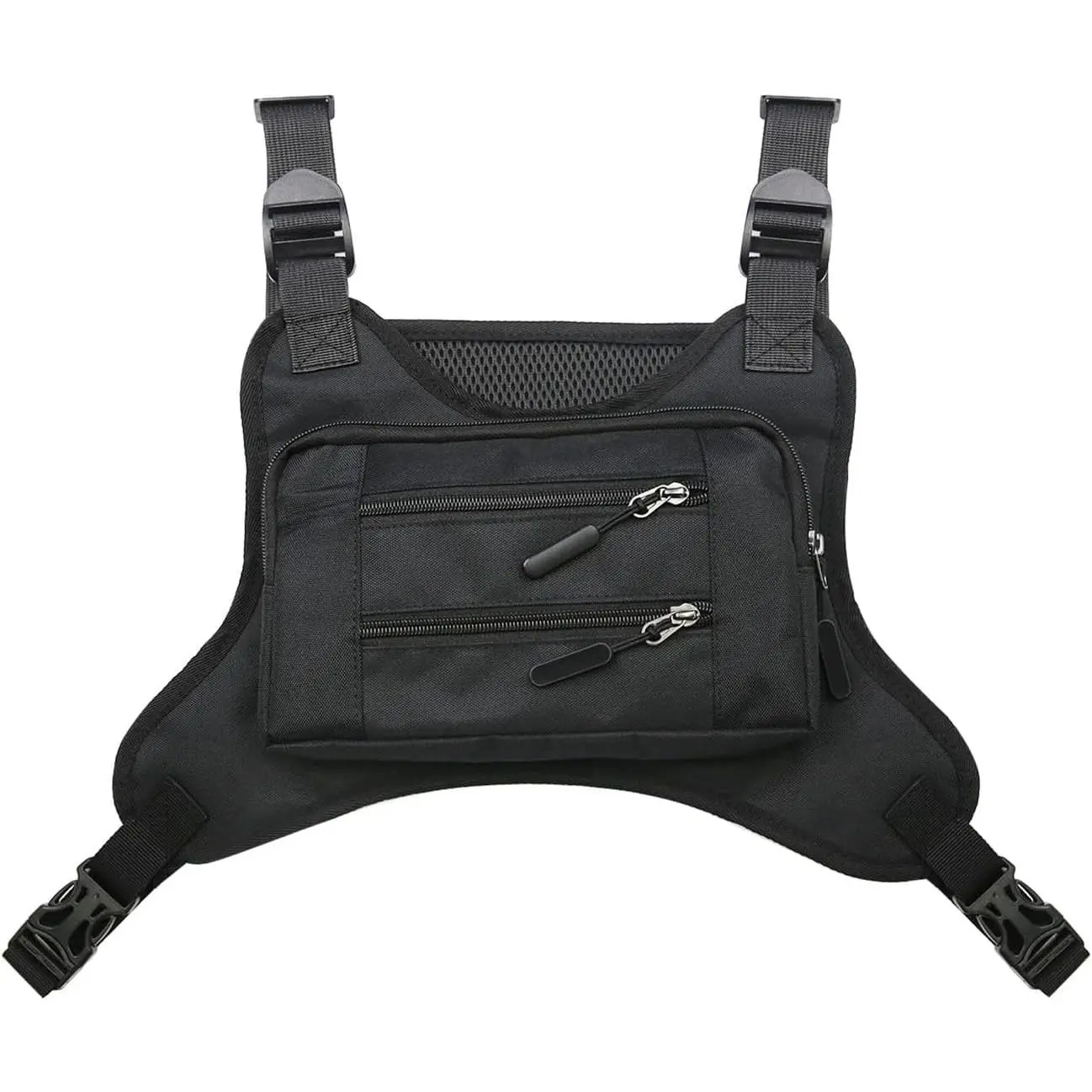Chest Bag for Men, Water Resistant Chest Pack, Running Pack with Cell Phone Holder and Extra Storage