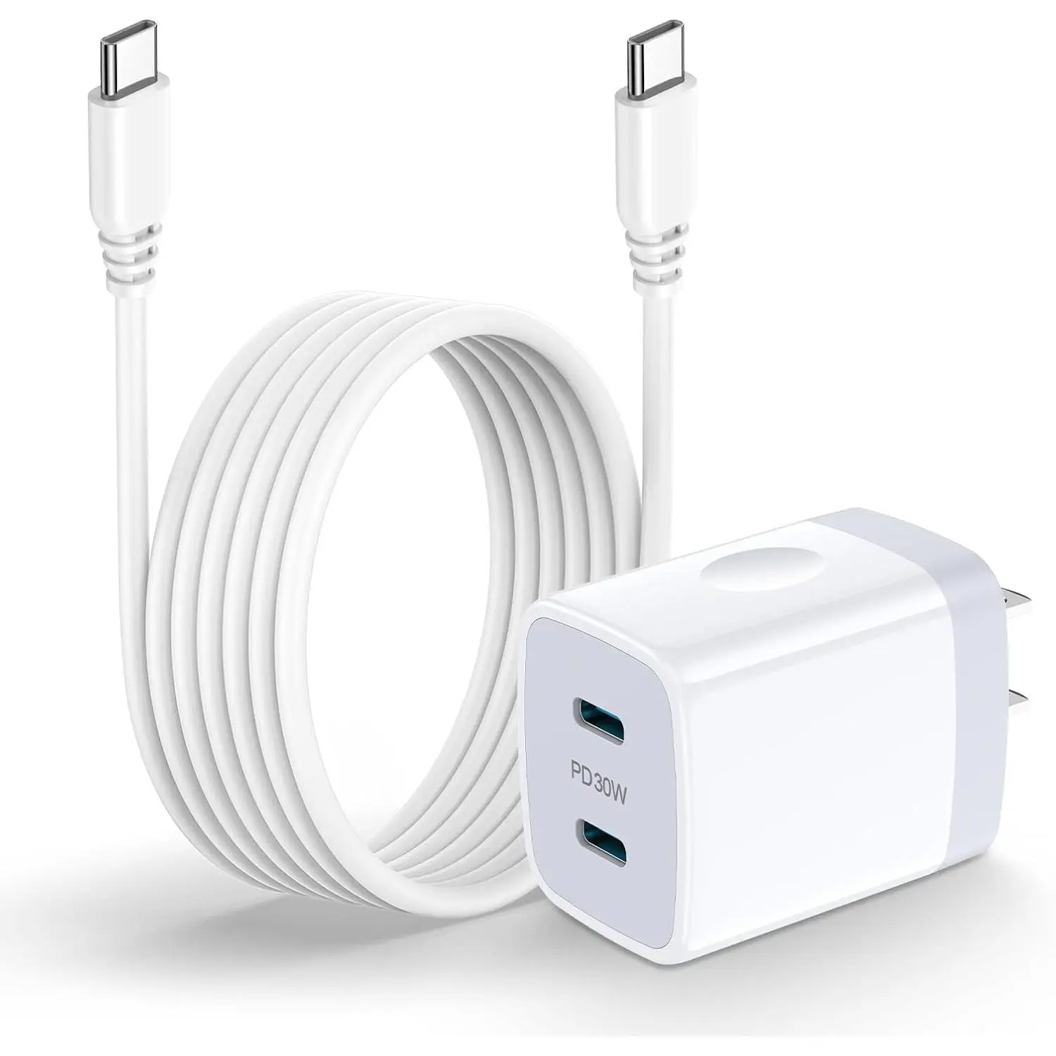 30W  Fast Charger for  Galaxy A56 5G/A36/A26/A16 5G/A06/A15/A55/A35/A25/A54/A14/S25 Ultra/S24 FE/S23/S22/S21/Z Fold 6/Flip 6, 16 15,Android Charger USB C Block 6FT Type C