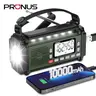 PRUNUS J-924 Multifunctional Rechargeable Portable Emergency Radio (Batteries Built-In 10000mAh/37000mWh, 1.3lb) with 7 NOAA Weather Stations, Hand Crank-Solar-AAA Power, AM/FM/SW Audio, USB Power Bank, 2 Lighting Sources, SOS Alarm, Compass for Camping