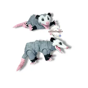 Miniature Opossum | 3d Printed Articulating Figurine with Realistic Appearance and Detailed Features