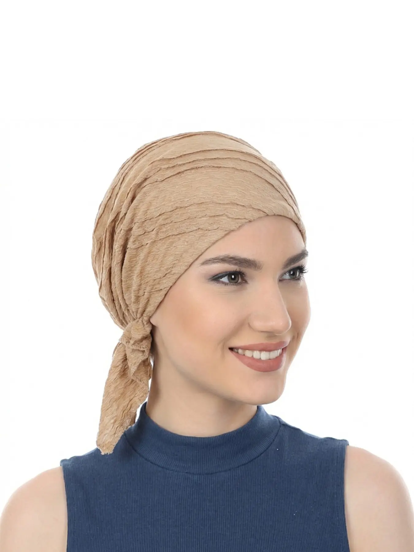 New Folded Triangle Hat Turban Scarf Hair Protection Cap Chemotherapy Head Wrap Cross-Border Hats, Stylish & Functional Design Turban Wraps
