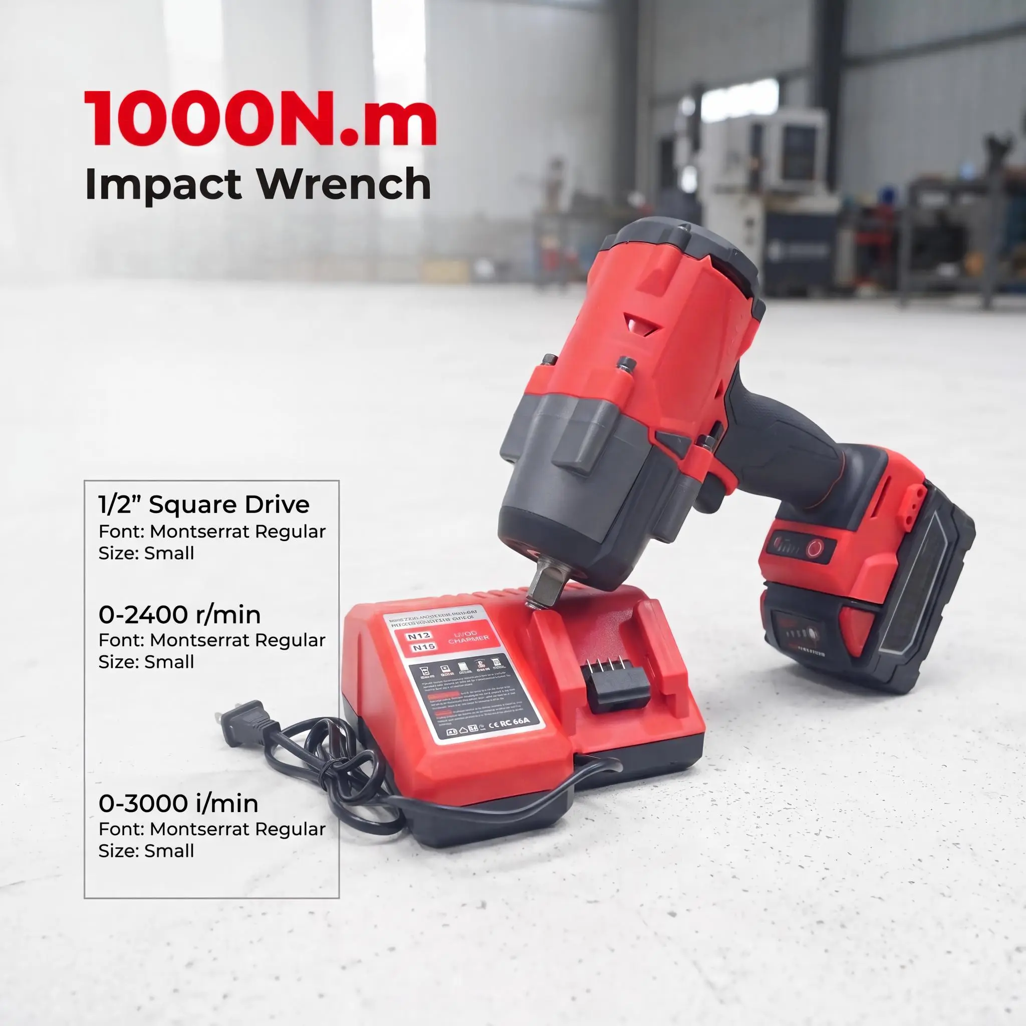 Milwaukee  Cordless Impactool FMTIWF12 1000N.m Max Torque Ideal for Truck Service Featuring 0-3000ipm Impact Rate lug nut square drive work construction xr brushless impact wrench concrete drilling bolting