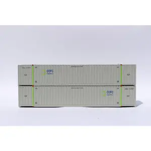 Jacksonville Terminal Company 537007 COFC LOGISTICS 53' HIGH CUBE 8-55-8 corrugated containers with Magnetic system, Corrugated-side. JTC # 537007, N Scale