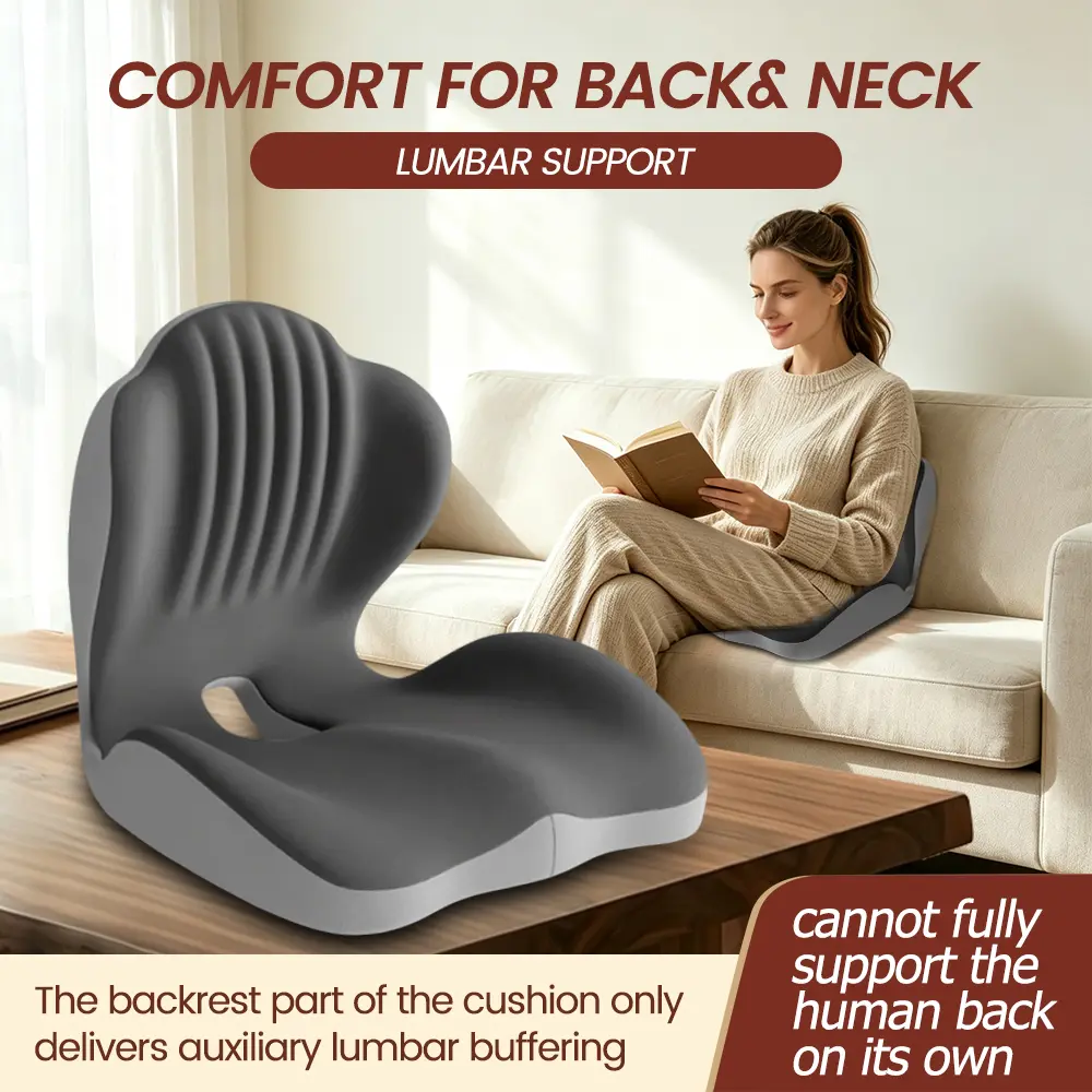 CYDriveMate Car Seat Cushion Memory Foam Back Support Pad Breathable Hollow Design Non-Slip Driver Seat Pillow Comfort for Long Sitting Hours Auto Truck Vehicle Front Seats Interior Accessory Fathers Day Gifts Traveling Road Trip Essentials