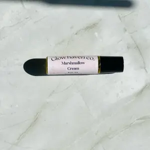 Glow Haven Co. Marshmallow Cream Perfume Oil – 10 ml Roll-On | Sweet Vanilla Sugar Scent | Jojoba Oil
