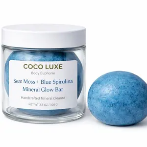 Seamoss soap| blue spirulina and seamoss mineral soap Facial Wash