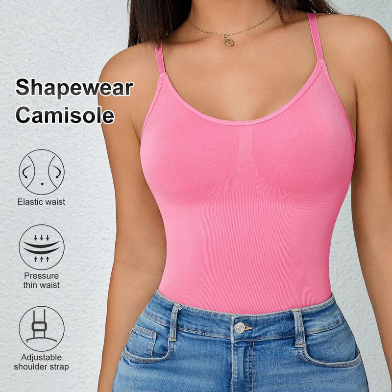 Seamless shaping Camisole tank top for women tummy control slimming cami with scoop neck breathable soft fabric multi color options
