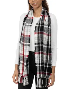 Charter Club Women's Chenille Square-Plaid Scarf