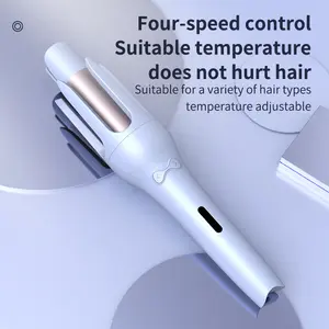 Automatic Hair Curler 32mm Large Volume Waves Styling Long Lasting Hold Non Damaging Hair Care Tool Lazy Electric Curler Automatic Curling Iron 32mm, 4 Temperature Settings, Suitable for Long Hair Rotating Curling Rod, Anti Scald, 110V/220V, US Plug, Appl