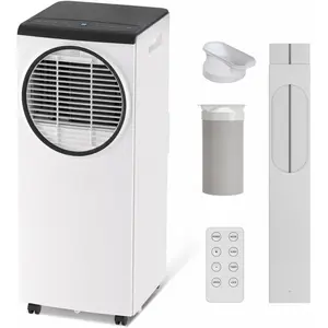 8000 BTU Portable Air Conditioner, Portable AC Unit with Dehumidifier, Fan and Remote Control, Energy Efficient Indoor AC Conditioner for Rooms up to 350 Sq. Ft., White