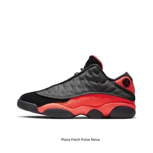 Iconic All Black Bred Red Mesh Low Top Retro Sneakers Timeless Dark Tone Streetwear Must-Have