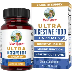 MaryRuth's Ultra Digestive Enzymes Capsules - Gut Health - Digestion & Immune Support with Amylase - Lipase & Lactase - Vegan - 60 Servings