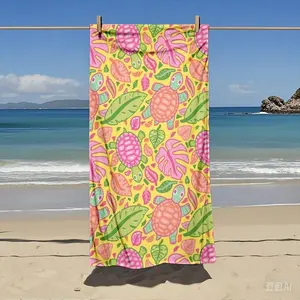 Giraffe Cartoon Beach Towel - Soft, Absorbent, Skin-Friendly, Durable, Fade-Resistant Bath Blanket for Family, Animal Lovers
