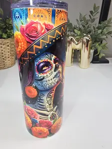 Dia de los Muertos Tumbler Drinkware Flasks with Vibrant Theme for Cultural Celebrations and Everyday Use Mug Portable for Dia de los Muertos Events