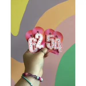 Pink Birthday Candle Earrings