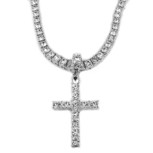 Shiny White Crystals for Cross Pendant Necklace Jewelry Birthday Party
