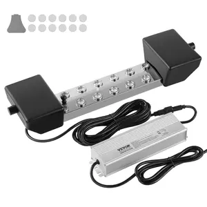 VEVOR Ultrasonic Mist Maker 12 Head,  9000mL/H Ultrasonic Fogger, Mist Maker with 300W IP67 Waterproof Power Supply, Buoy, Replacement Discs, for Pond, Garden, Rockery, Greenhouse, Halloween Decoration
