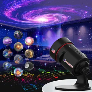 [White Noise] Galaxy Projector with Sound Machine 28 Soothing Sounds Memory Function Sleeping Timer Star Light Planetarium Projector with Starry Sky Space Solar System Moon Nebula for Adults Baby Kids