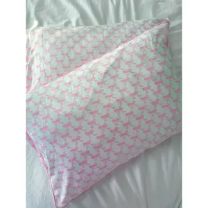 Pink Bow Pillowcase Set Pink Bow Pillowcase Set