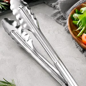 10 Inches heavy duty stainless steel good to use as BBQ tong, Salad tong, Cooking Tongvand buffet tong