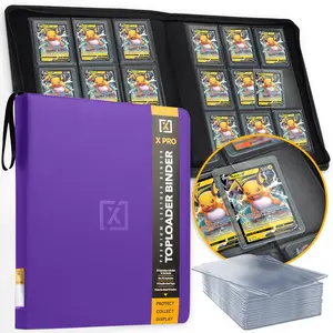 Purple Toploader Binder – Holds 252 Toploaders | 20 Toploaders Included
