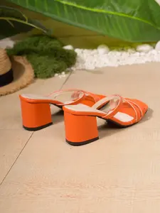 Women's Elegant Crisscross Strap Block Heel Sandals, Open Toe Chunky Heel Mules, Dressy Heeled Slides for Date Nights, Weddings, Evening Parties, Special Occasions, Comfortable Heels with Soft Lining, Statement Footwear