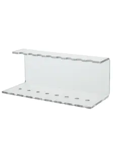 8 Slot Pen Organizer Stand Eyeliner Makeup Brushes Holder Clear Acrylic Countertop Free Standing by 321 Plastics