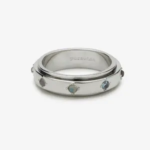 Pura Vida Mental Health Awareness Fidget Ring - Silver