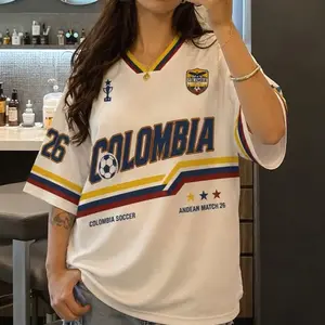 Colombia Soccer Jersey Shirt, Retro Soccer Graphic Shirt, Vintage Sports Tee, Unisex Game Day Apparel