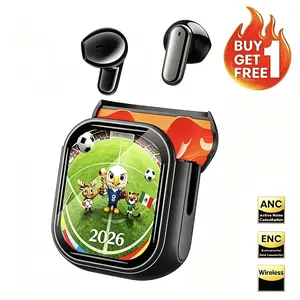 Upgraded 2026 LED Display Wireless Bluetooth Earbuds, IPX7 Waterproof Hi-Fi Sound Smart Touch Control Built-in HD Mic for Clear Calls - Perfect for Work Sports Gym Running Travel Study Online Class - Long Battery Life & Fast Charging Case