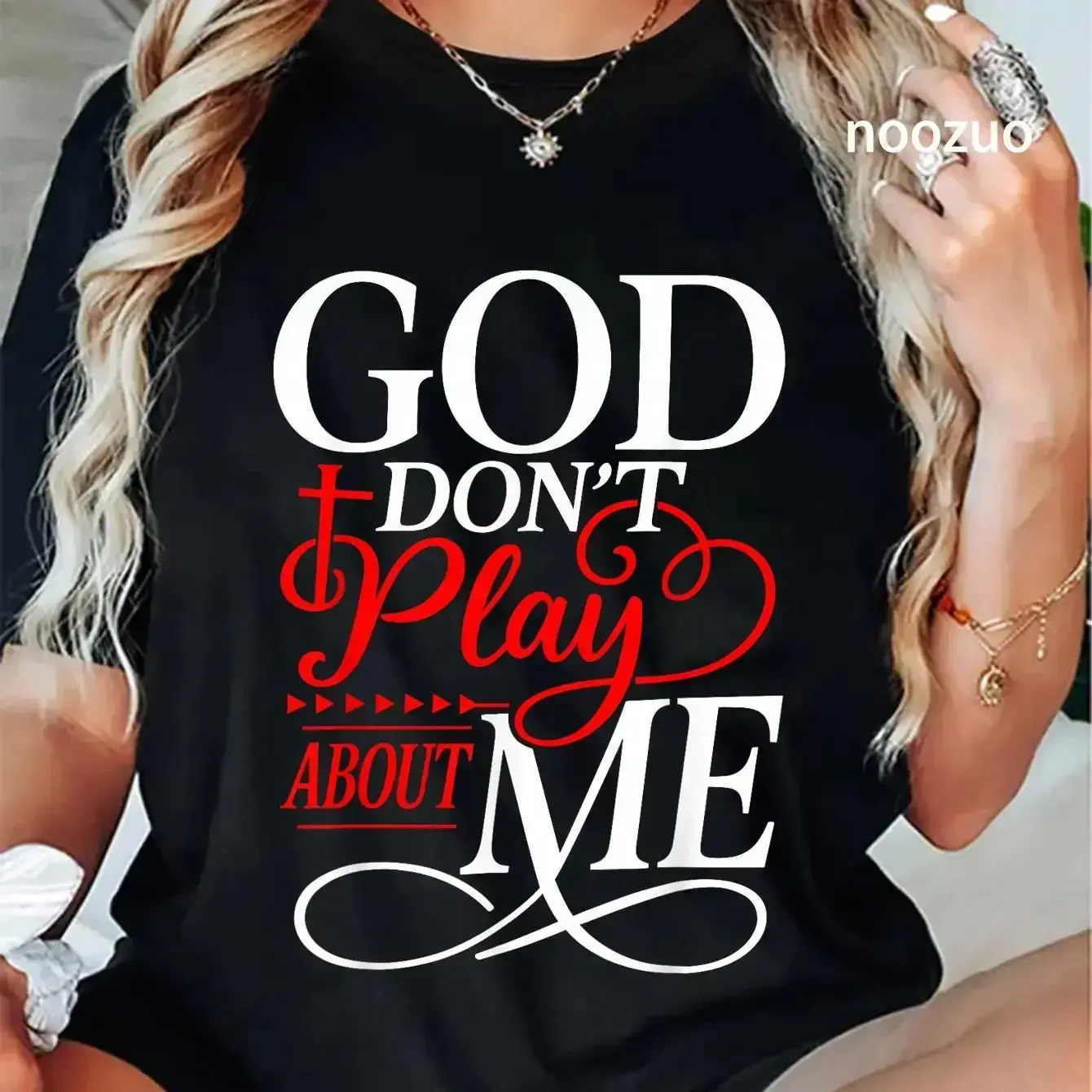 100% Cotton God Dont Play About Me Inspirational Faith T-Shirt Christ Christian Tops ForgeUnionFF