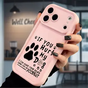 IF YOU HURT MY DOG TPU Case for iPhone 17 Air 16E 16 15 14 Pro Max 13 12 11 X XS E Plus Shockproof Drop Protection Rugged Durable Full-body Camera Protection Cellphone Casing