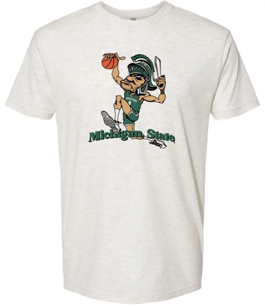 Michigan State University Spartans Vintage Dunking Gruff Sparty Shirt