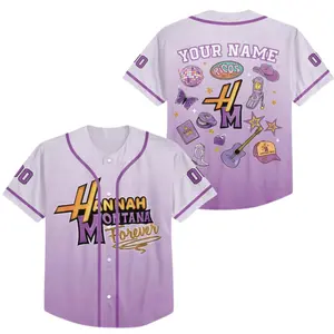 Hannah Montana 20Th Anniversary Baseball Jersey, Hannah Montana Jersey, Pop Star Jersey, Magic Kingdom, Family Trip
