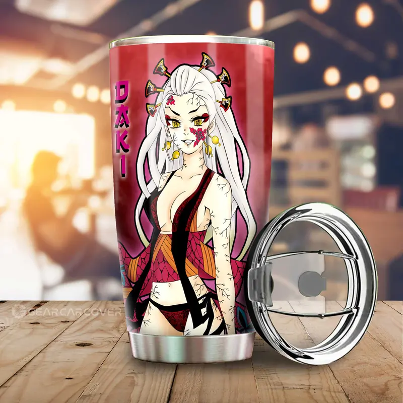 [SALE UP TO 39%] Gyutaro & Daki Demon Slayer Tumbler, Double-Wall Anime Cup for Otaku Fans, Kimetsu no Yaiba Manga Style Stainless Drinkware, Stylish Collector Gift, Cool Travel Mug for Anime Lovers
