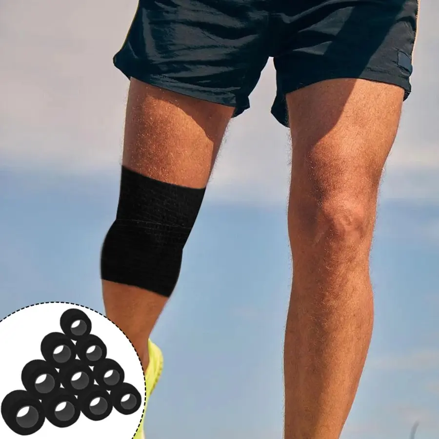 6/12/24Roll Breathable Self Adhesive Bandage Elastic Wrap Flexible Fabric Non Woven Cohesive Bandage Medical First Aid Sports Tape