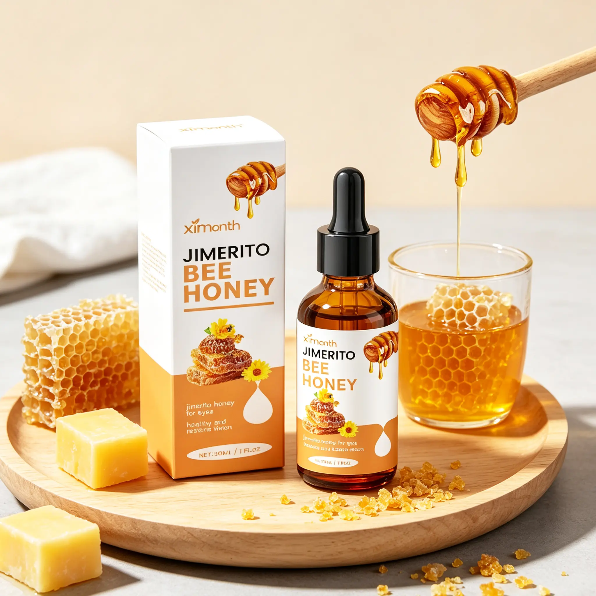 Jimerito Honey for Eyes, Jimerito Honey Eye Drops, Natural Ingredients, Moisturizes & Refreshes Eyes, Daily Eye Care Drops 1 oz