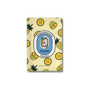 Gillian Cosmetics | Pineapple Brightening Sheet Mask - Anti-Dullness & Dark Spot Reduction & Hyaluronate for Radiant Skin by elvis+elvin (25ml) Face Care Products Skin Repair Skin Care Mask