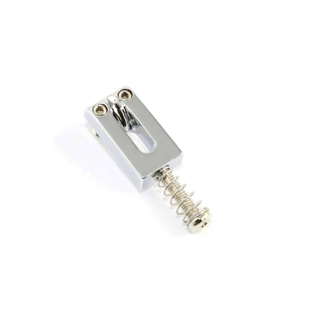 Metal Guitar Bridge Saddles for Strat-Style Guitars, Set of 6 in Narrow 2-1/16" Spacing with Springs and Screws, Spring, Set Of Six