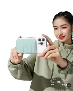 5,000mAh Foldable Magnetic Wireless Portable Charger with Stand and USB-C (On The Side), Magsafe-Compatible with iPhone 15/15 Plus/15 Pro/15 Pro Max, iPhone14/13 ，Magnetic Battery, Available in a variety of colors