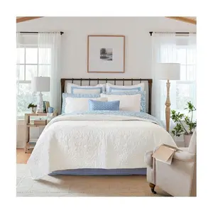 Laura Ashley Felicity White Twin Quilt-Sham Set